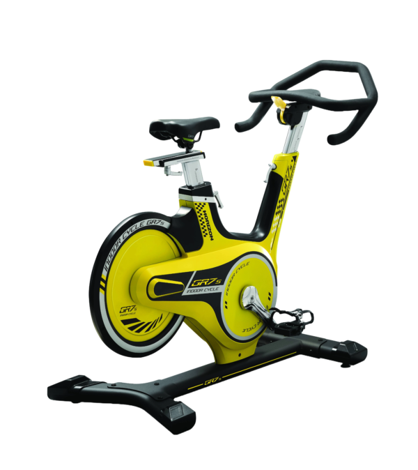 Bike indoor com acabamento sofisticado e estrutura ergonômica para simular o ciclismo de estrada