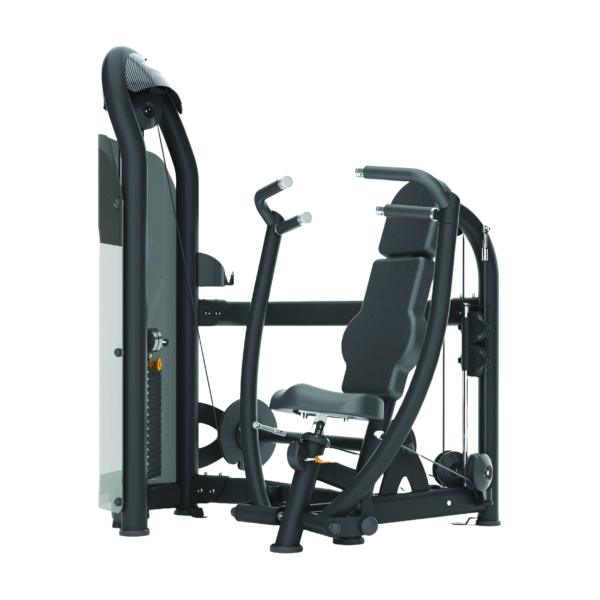 Máquina para peitoral Aura com múltiplas pegadas e movimento convergente independente para treino de peitoral