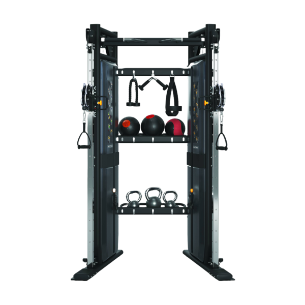 Estação de treino funcional com armazenamento de 30 polegadas, equipamento de treino funcional moderno e compacto
