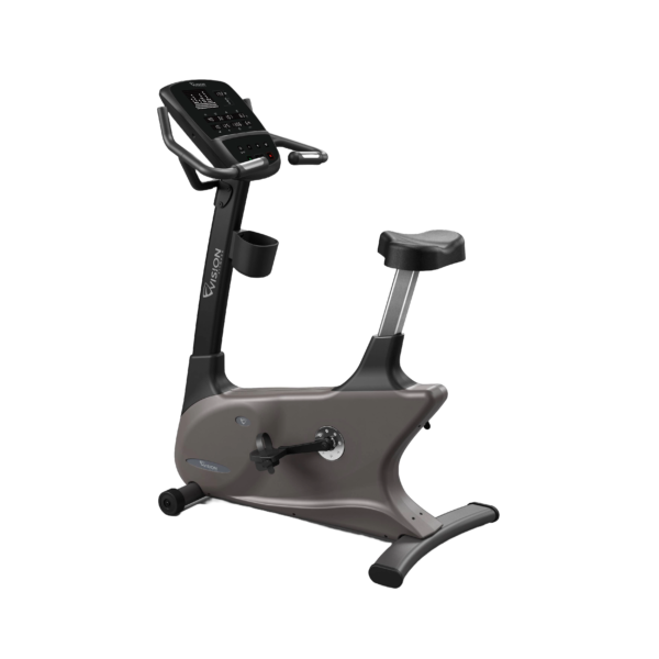 Bicicleta vertical ergométrica para treino cardio com ajuste ergonômico e design profissional