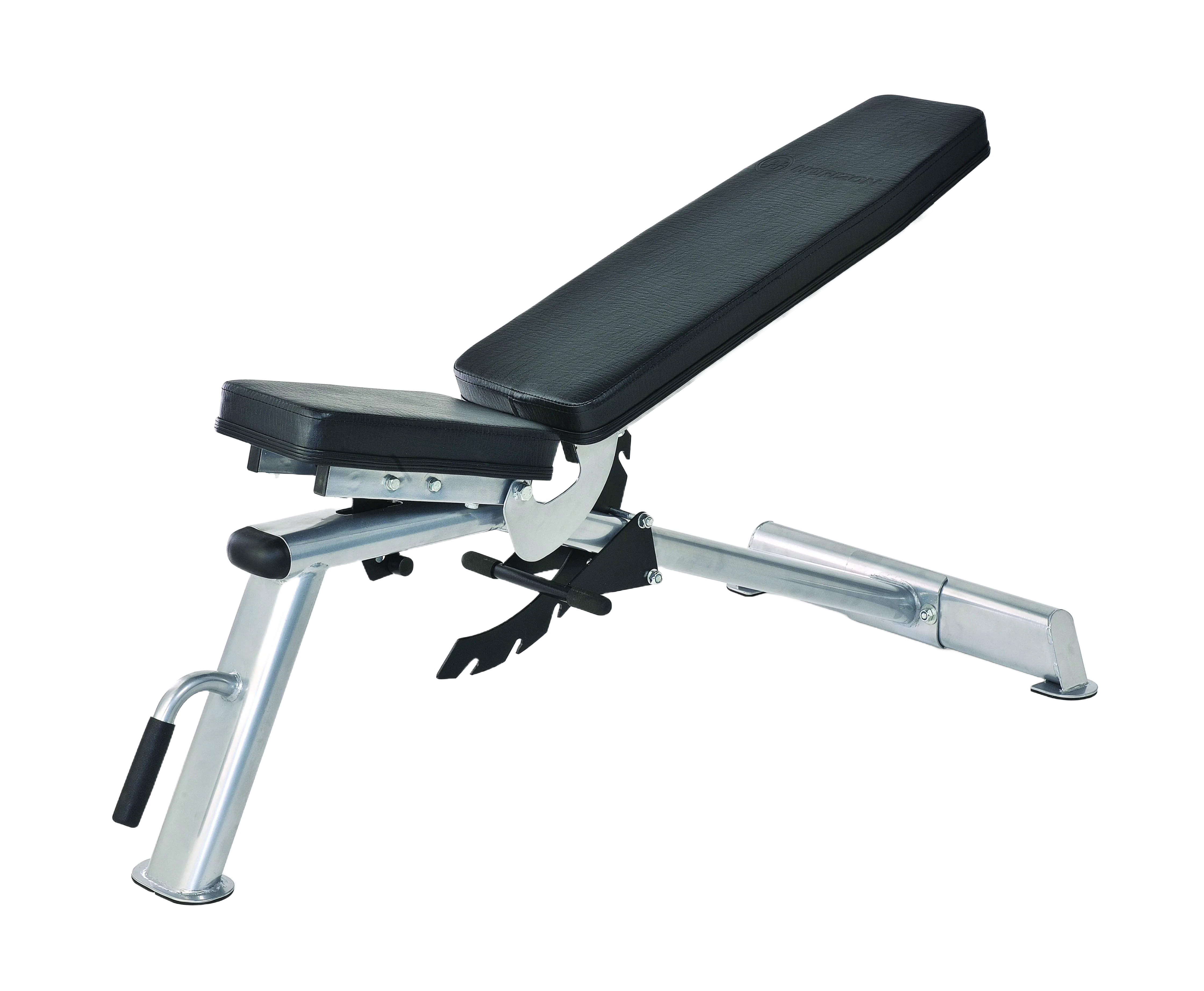 Banco de peso livre com encosto ajustável, ideal para exercícios retos, inclinados e declinados