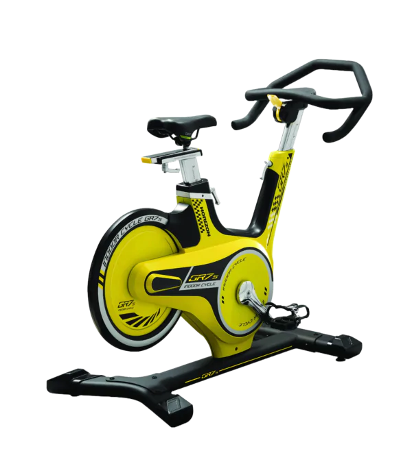 Bike indoor com acabamento sofisticado e estrutura ergonômica para simular o ciclismo de estrada