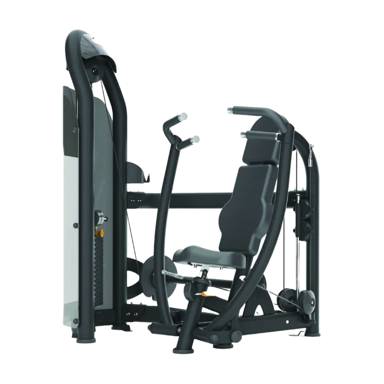 Máquina para peitoral Aura com múltiplas pegadas e movimento convergente independente para treino de peitoral