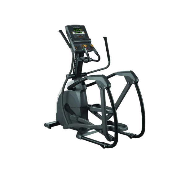 Elíptico Endurance com painel touch, ideal para treinos suaves e silenciosos, com design ergonômico e suspensão patenteada