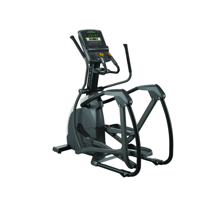Elíptico Endurance com painel touch, ideal para treinos suaves e silenciosos, com design ergonômico e suspensão patenteada