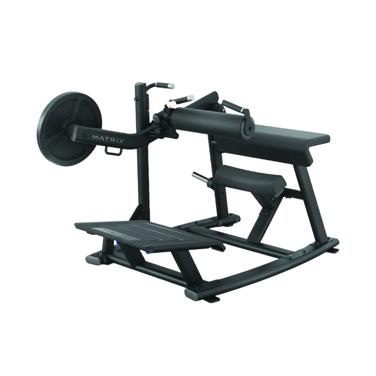 Equipamento para glúteos com suporte ergonômico e resistência ajustável.