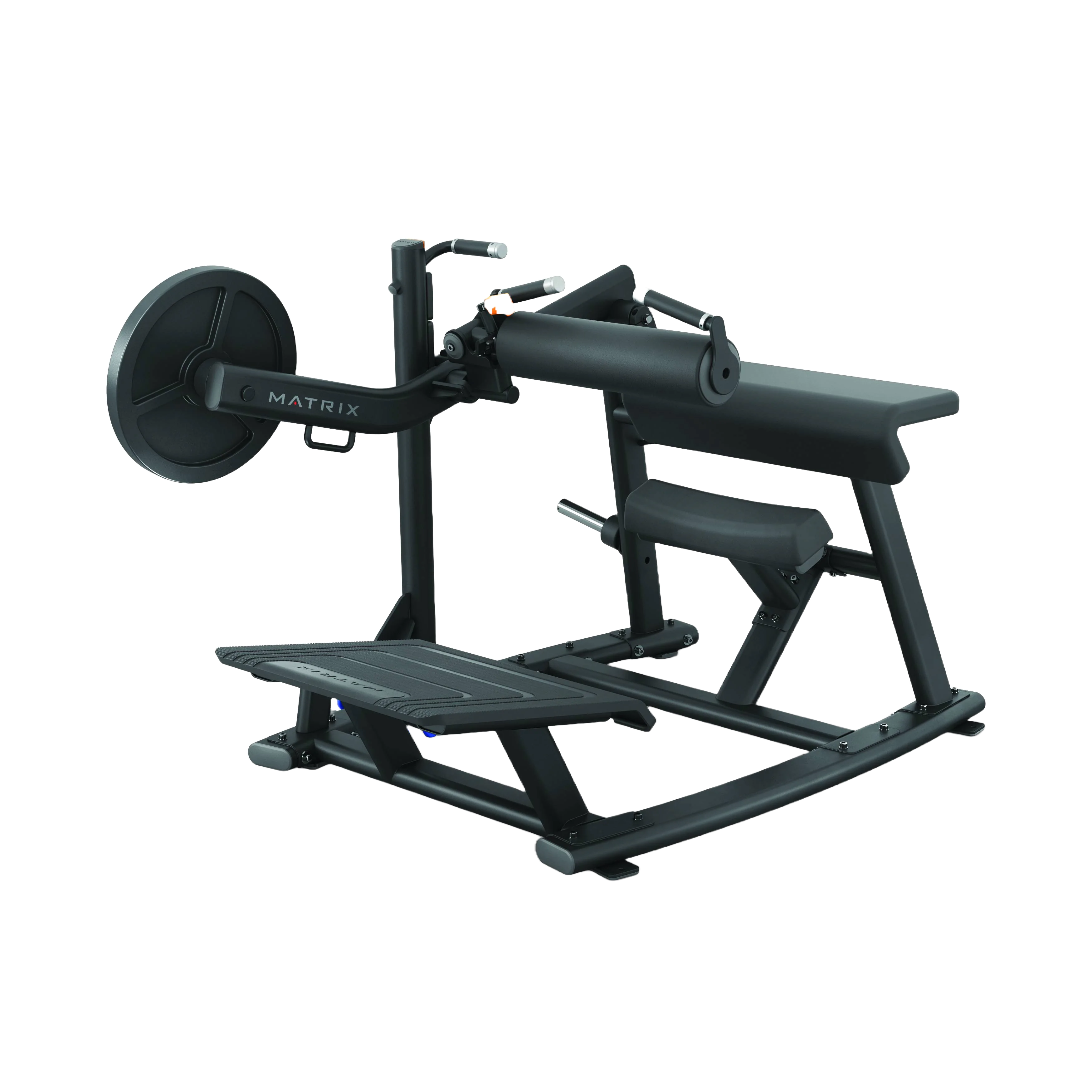 Equipamento para glúteos com suporte ergonômico e resistência ajustável.