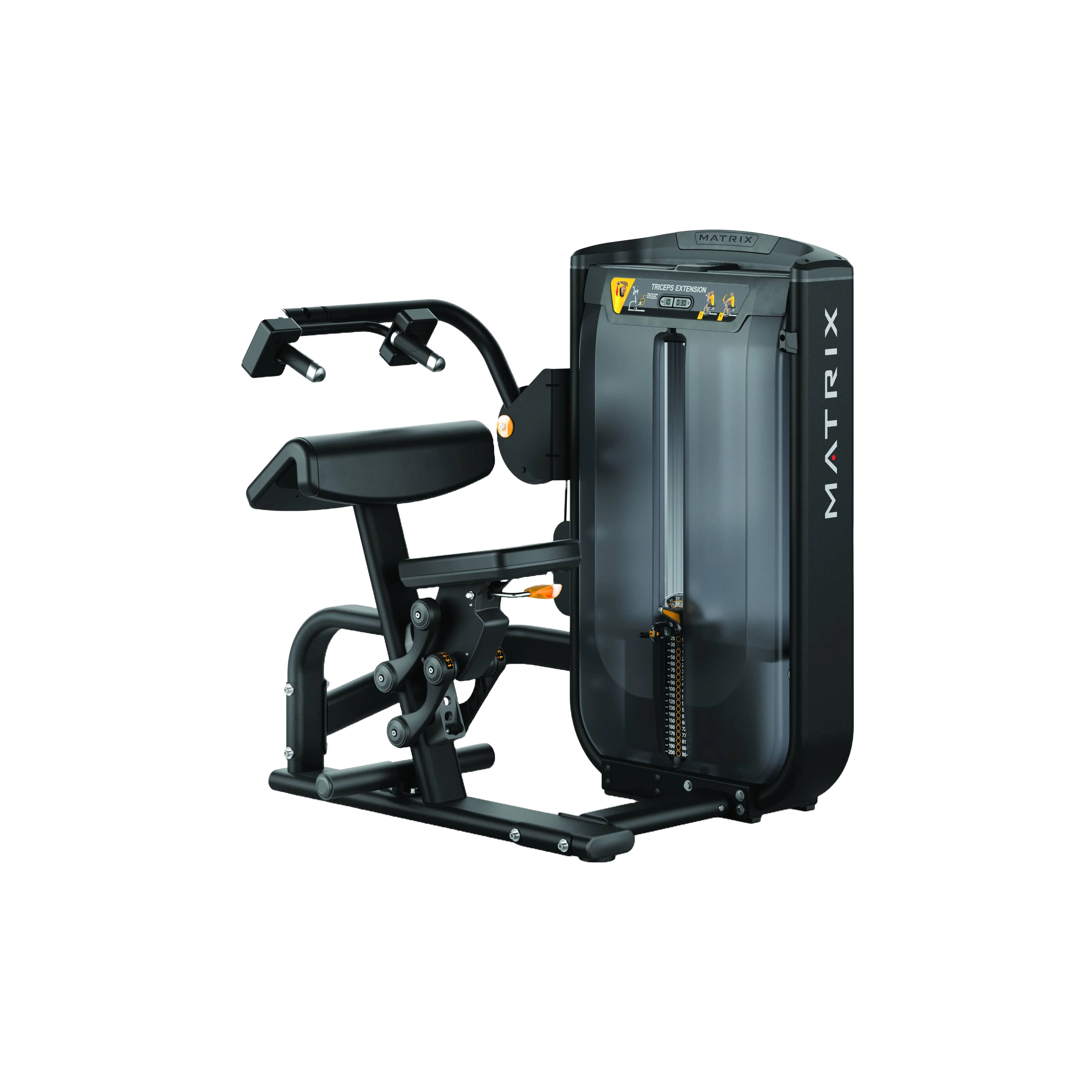 Extensor de Tríceps Ultra com design ergonômico, pegas acolchoadas e estrutura robusta, ideal para fortalecer os músculos do tríceps com conforto.