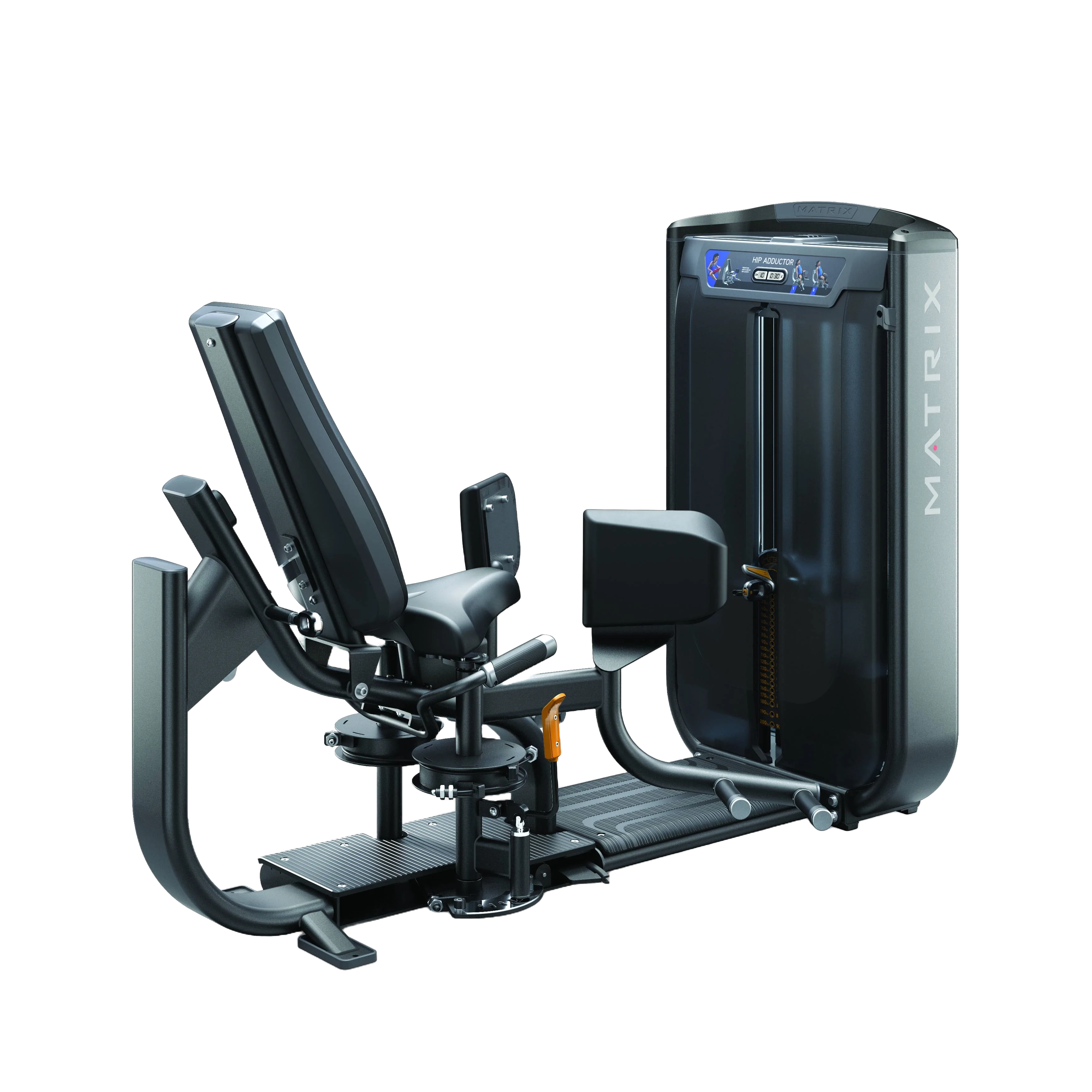 Ultra adutor de coxa, com assento reclinável, apoios ergonômicos e estrutura robusta para treinos de adução de coxa.