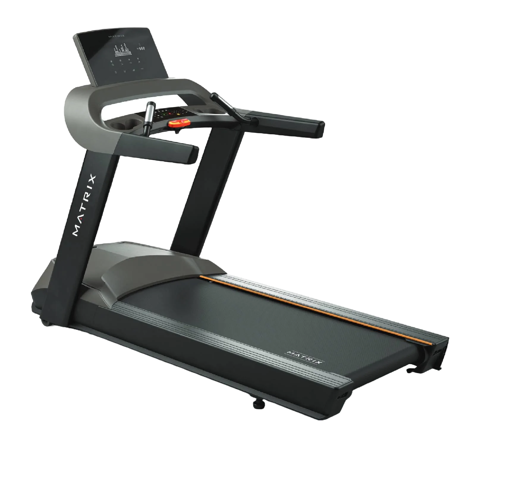 Esteira profissional com superfície extragrande e estrutura reforçada para treinos de alto desempenho