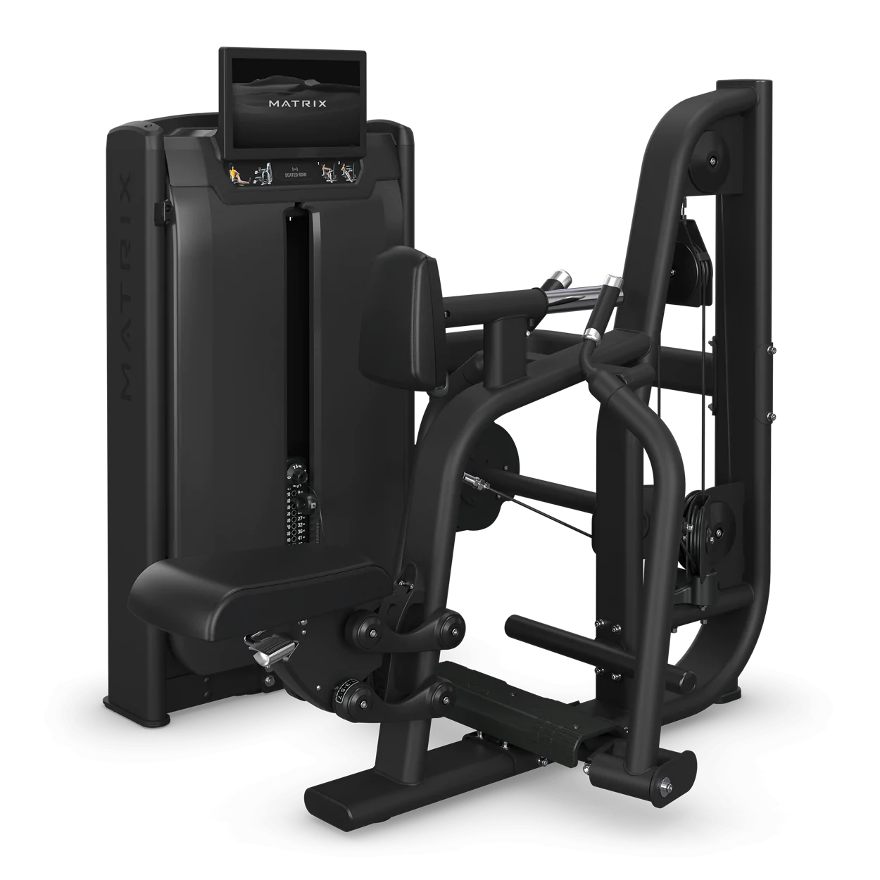 Onyx Diverging Seated Row Matrix Fitness