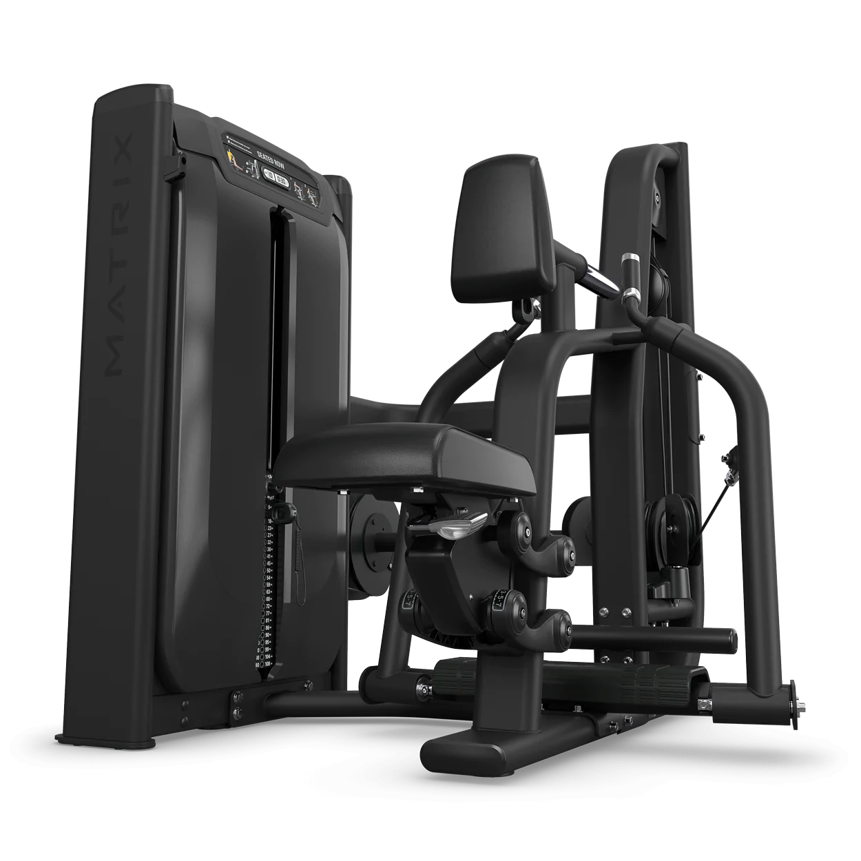 Onyx Diverging Seated Row Matrix Fitness
