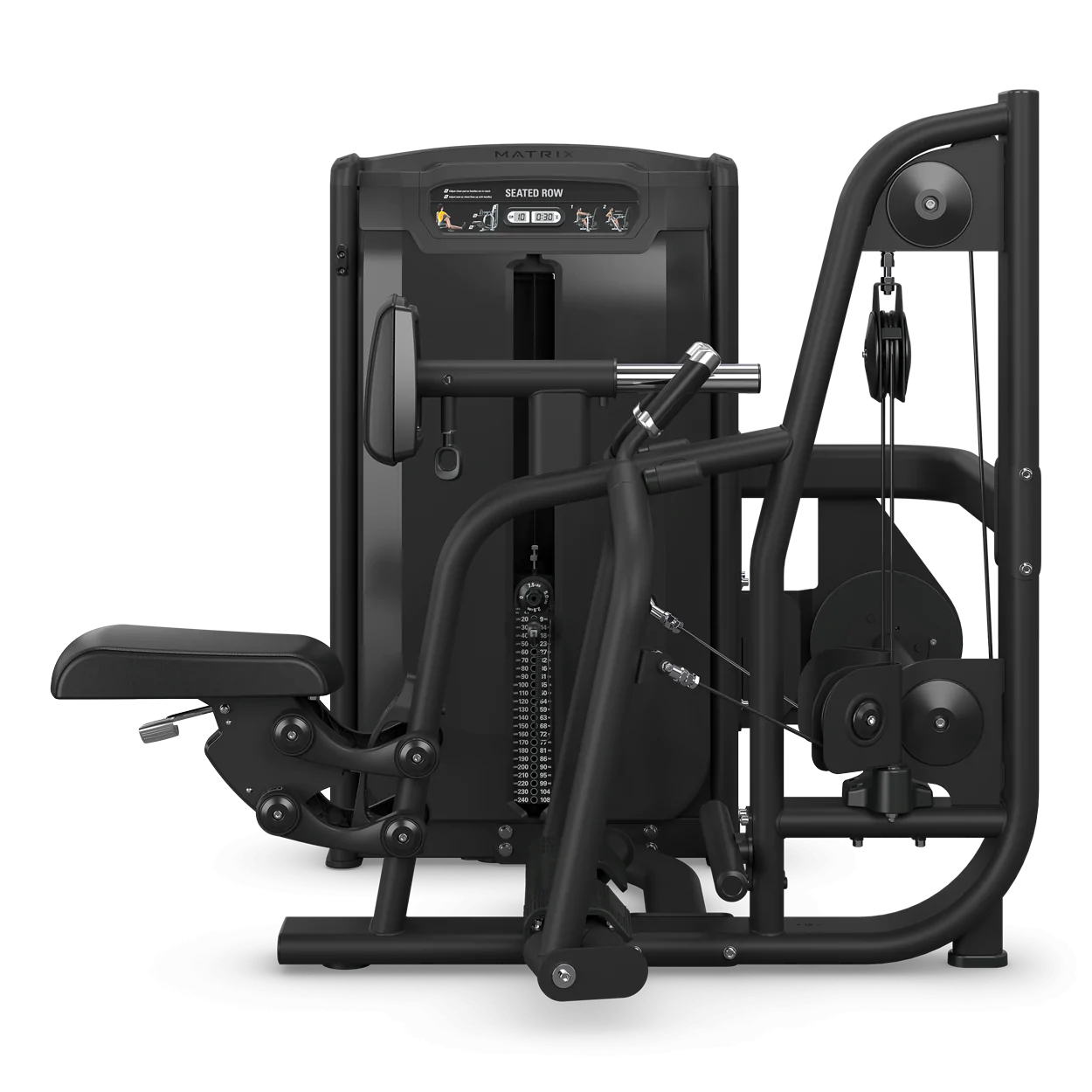 Onyx Diverging Seated Row Matrix Fitness