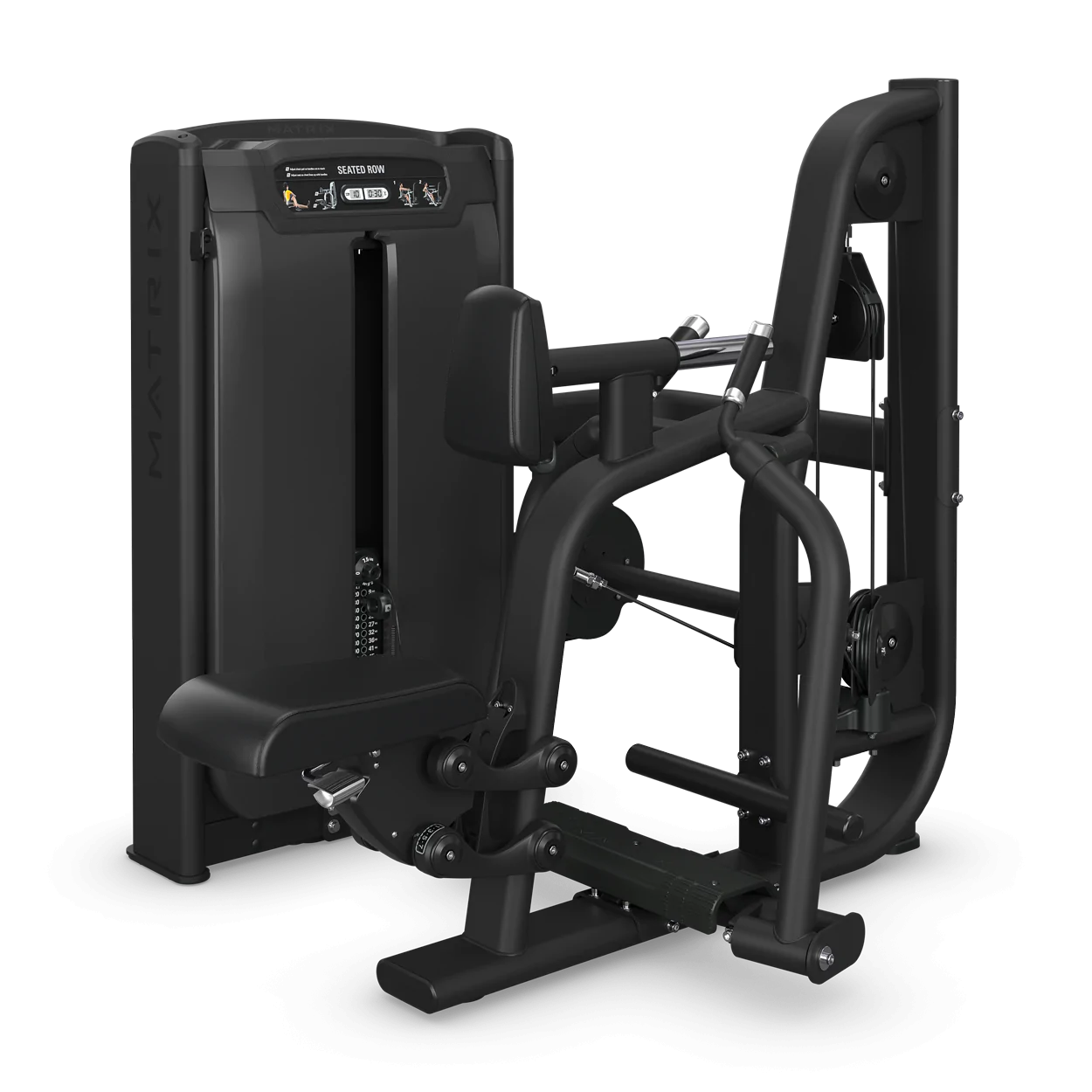 Onyx Diverging Seated Row Matrix Fitness